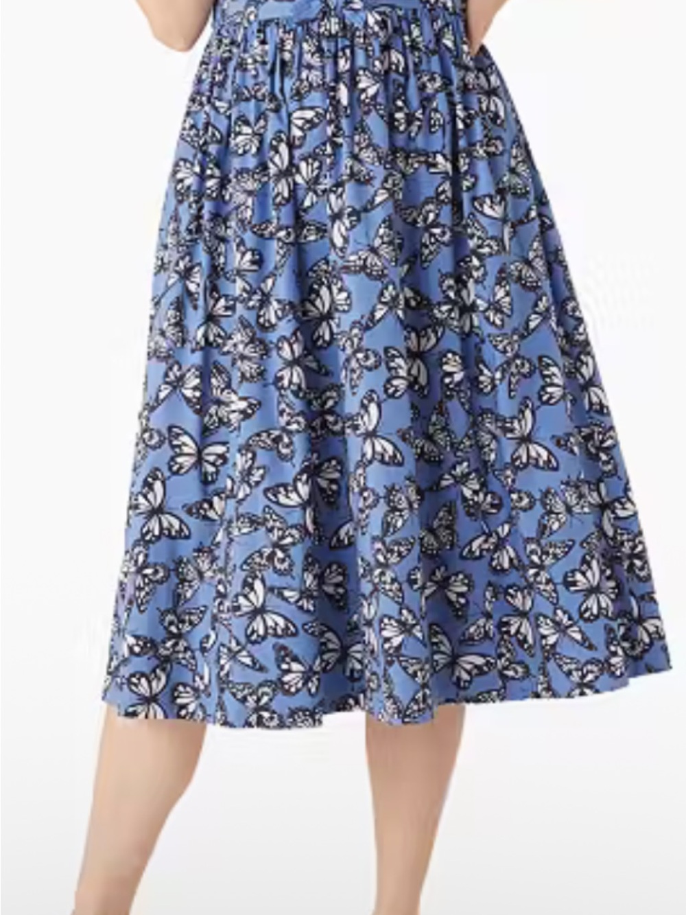 kate spade Blue Butterfly Print Midi dress